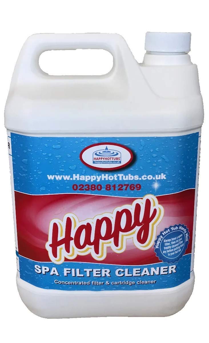 Happy Filter Cartridge Cleaner Hot Tub Clean Liquid Tubs Spa (5 Litre)