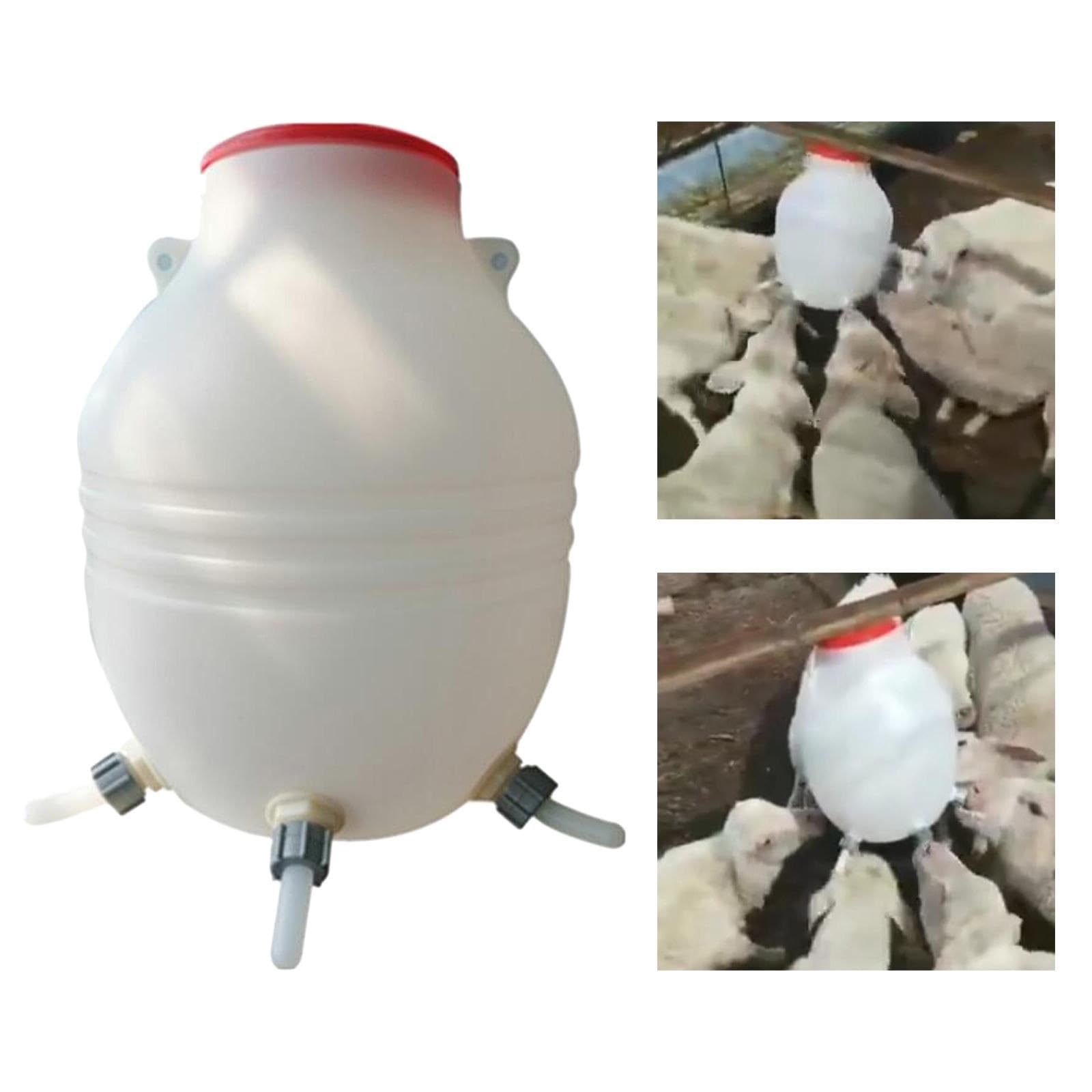 Lämmermilch Aufzuchtflasche Verdickte 8-Liter-Milchflasche for Lämmer und Schafe mit 6 Saugern for Ferkel Babynahrung auf dem Bauernhof