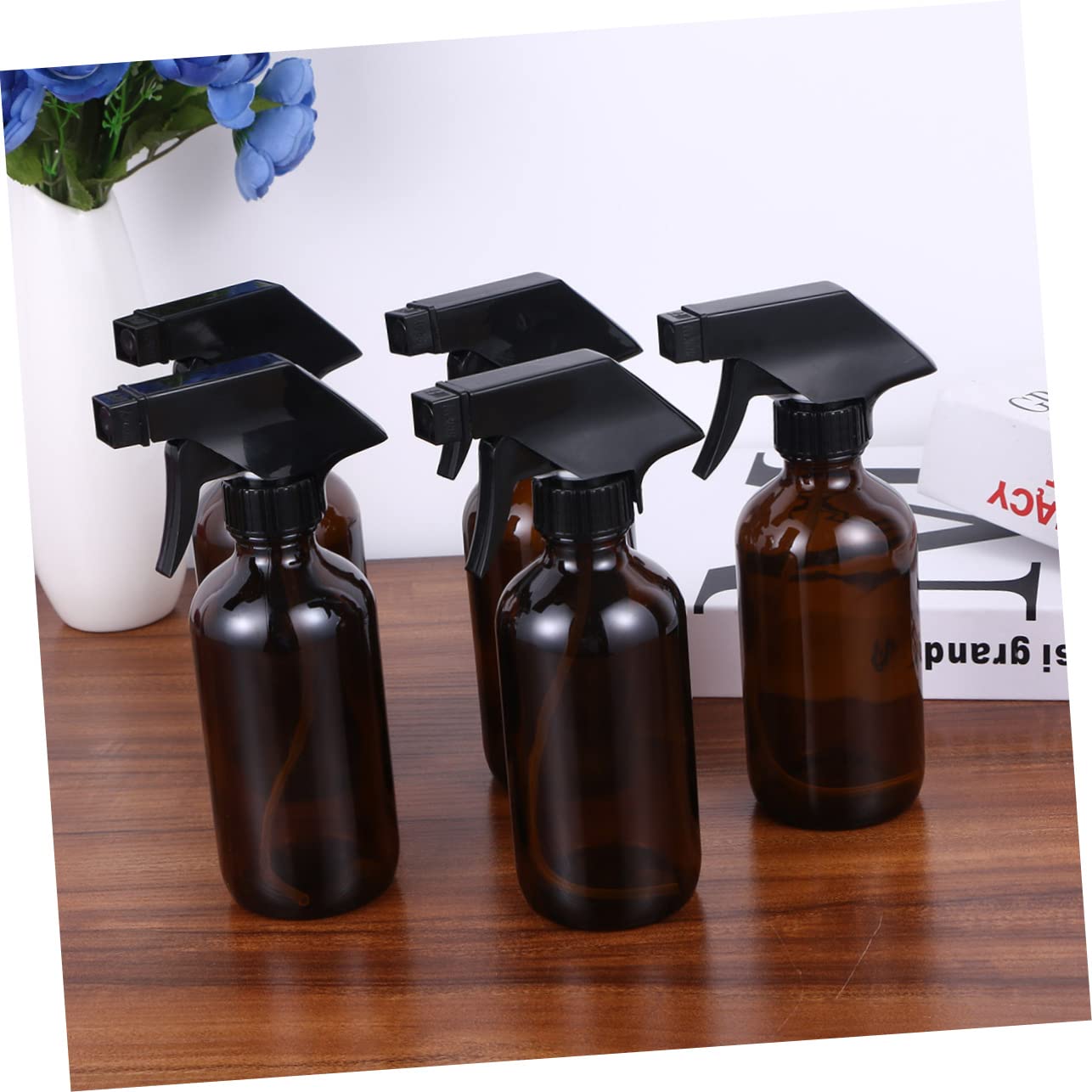Braune Glas Sprühflasche 250ml, Nachfüllbar, für Reinigung