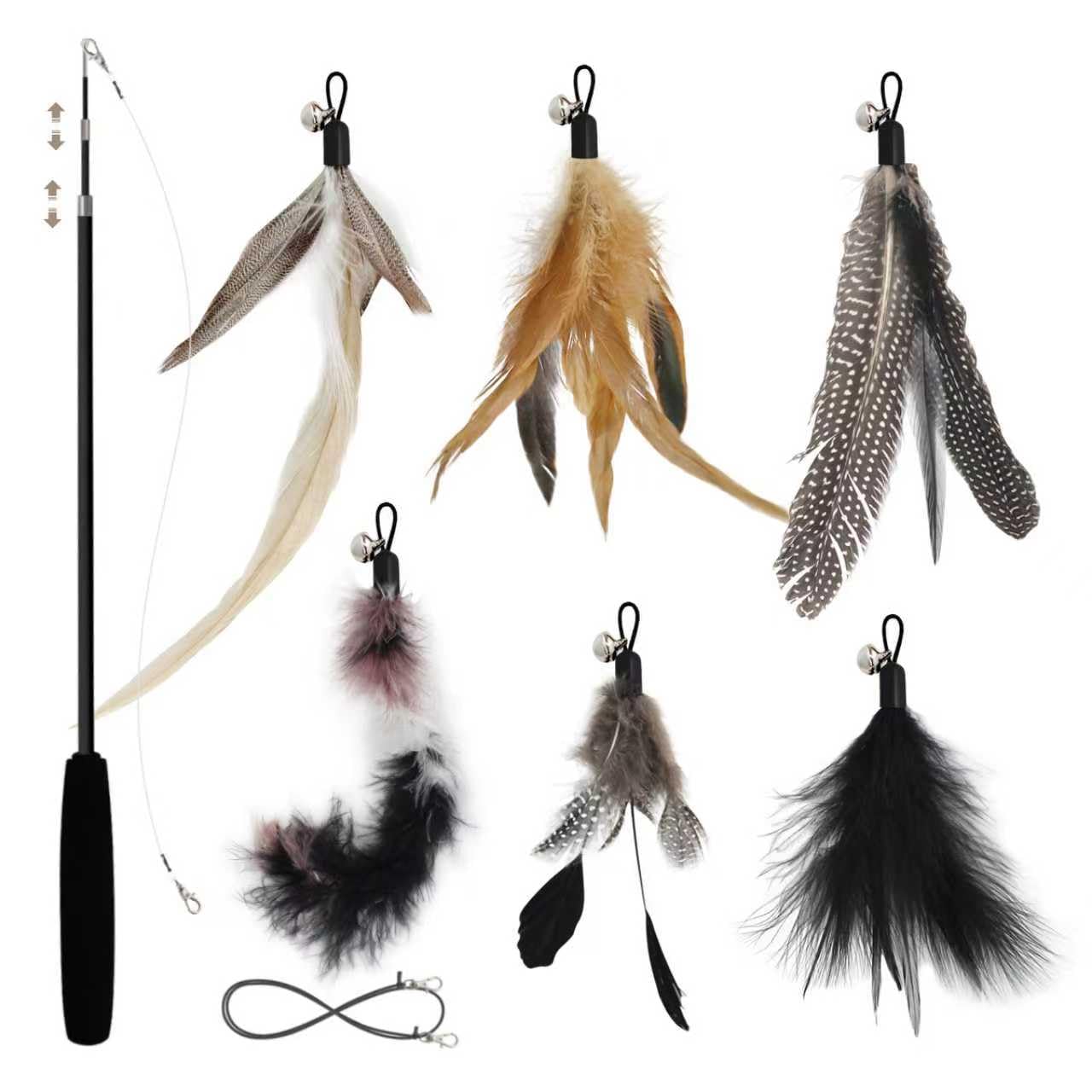 SONGWAY Interactive Cat Feather Toy Set