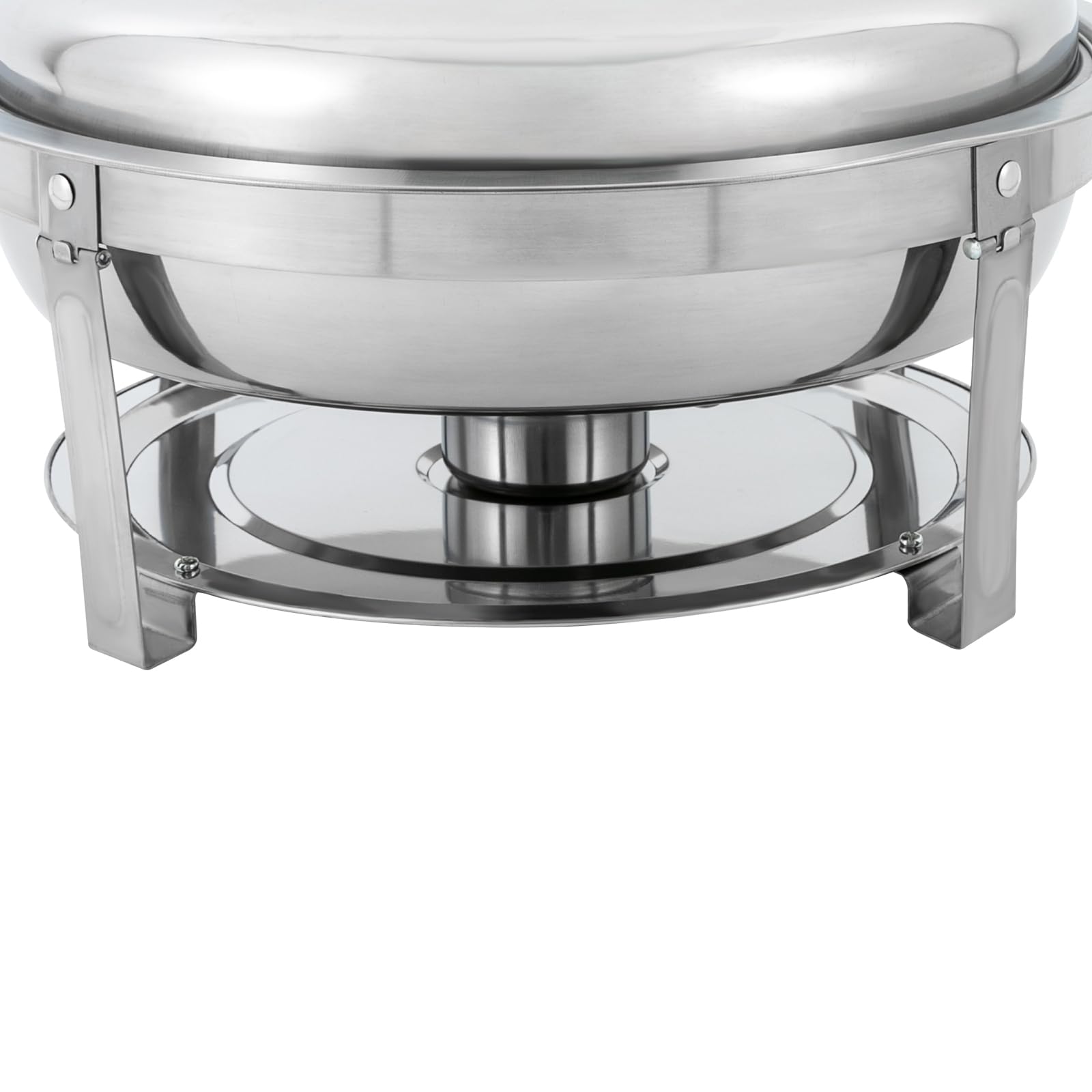 Chafing Dish - Set de buffet redondo de 9 litros, calentador de alimentos de acero inoxidable, estructura y tapa, calentador de sopa para catering, buffet y fiesta