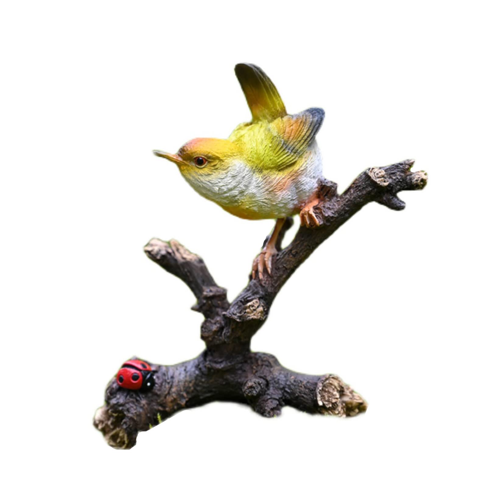 Amazon.co.jp: ナイチンゲール 置物 枝の上の鳥 ガーデンオーナメント