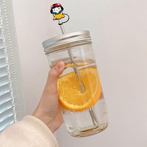 Miniatura 7 de 6 fundas de popote de silicona, reutilizables para pajilla, efecto luminoso, tapa de paja para paja Stanley de 0.394 in (26)