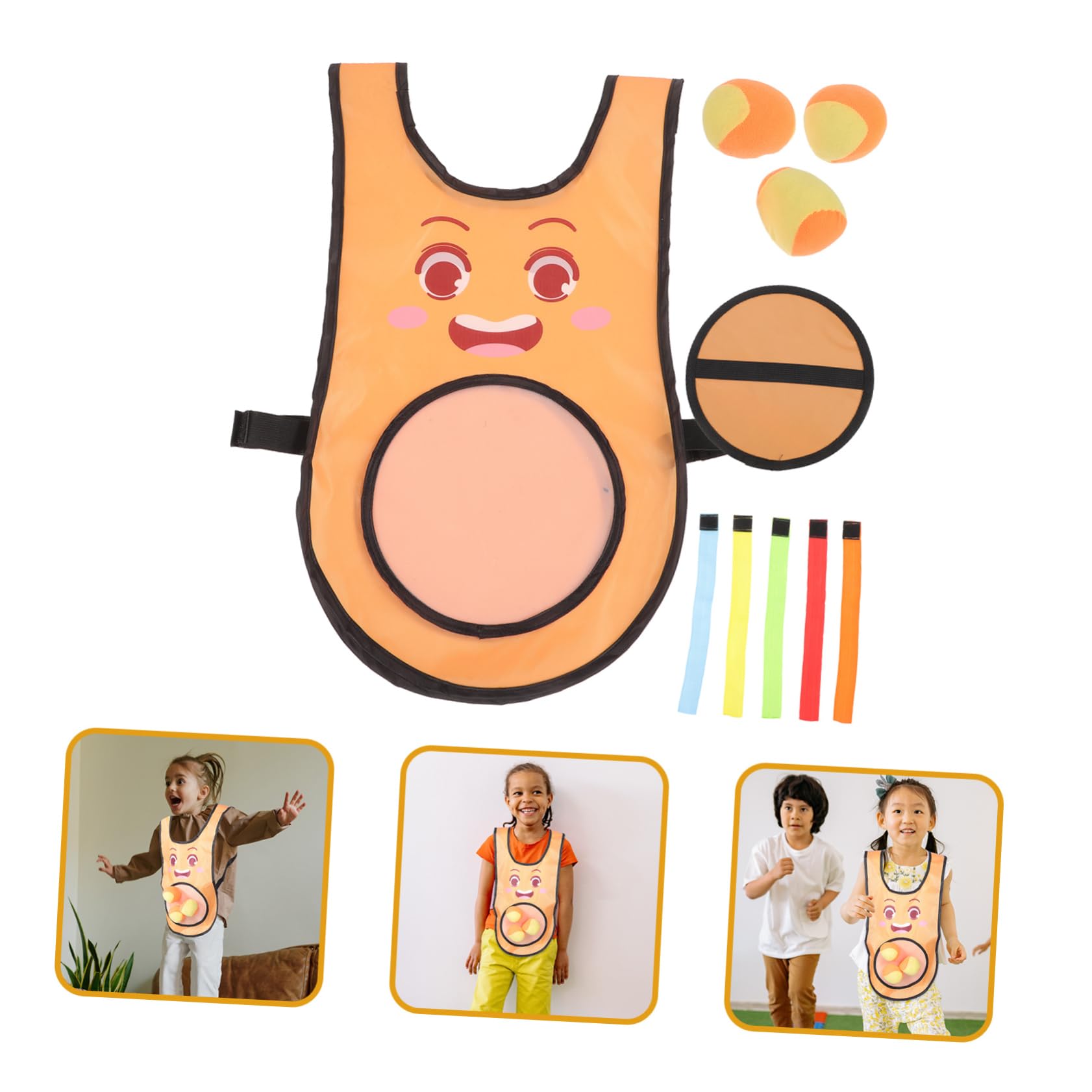 Toyvian Gilet Appiccicosi per Dodgeball Interattivo con Palline Appiccicose per attività per Design Animato per Giochi Gruppo
