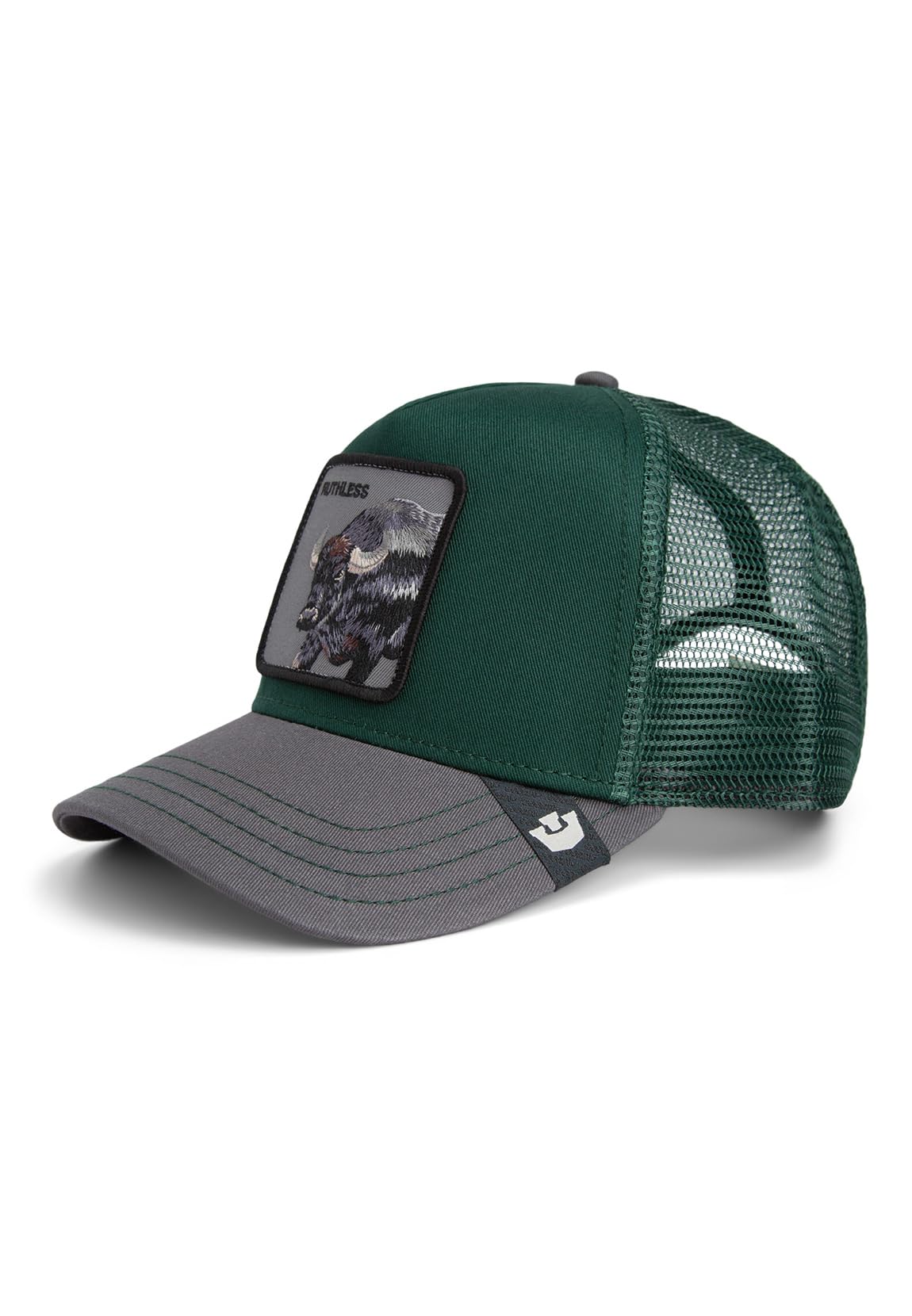 Goorin Bros. Casquette Trucker - Deux tons - Buffalo Guard Oil - Vert foncé et gris - Taille unique