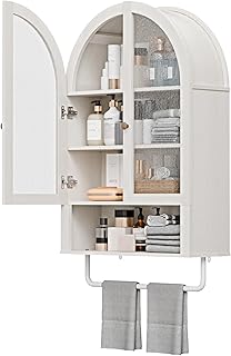 Bathroom Wall Cabinet, Modern Medicine Cabinet with with Adjustable Wood...