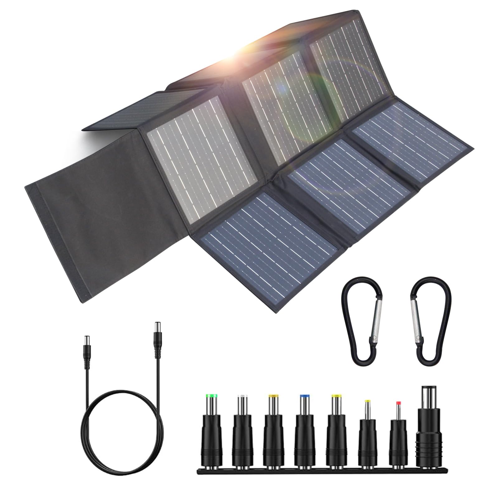 Amazon.co.jp: LMENGER ポータブルソーラーパネル 100W 18V 4ポート 