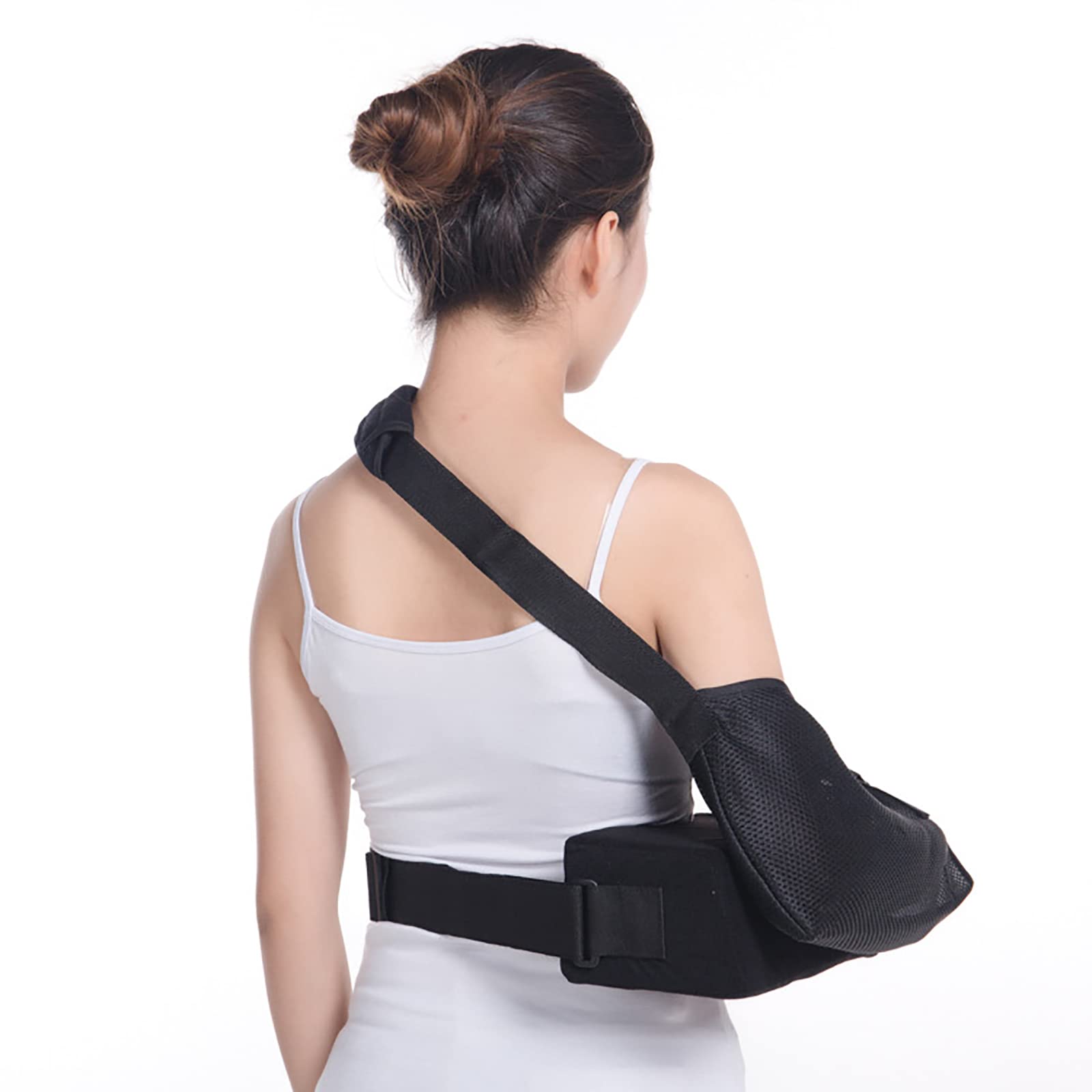 Cabestrillo de Brazo, inmovilizador de Hombro de muñeca Ajustable para Brazo, Codo y Hombro fracturados Rotos, Cabestrillo de Manguito rotador Transpirable para Brazo Izquierdo o Derecho, l