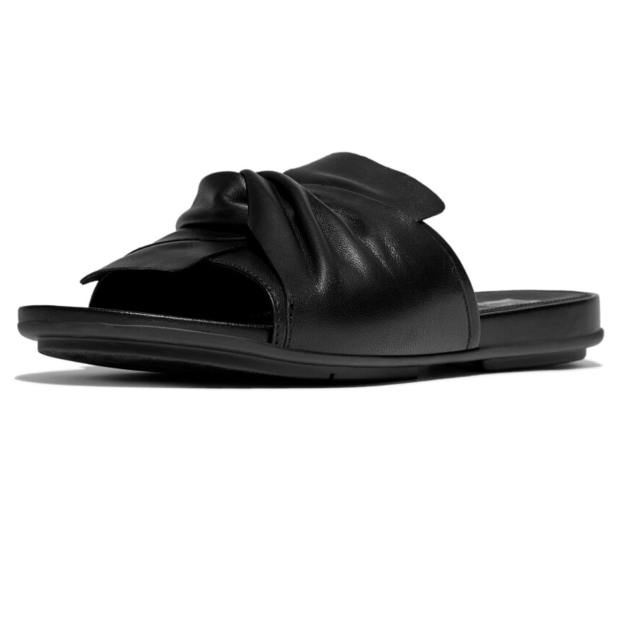 FitFlop Women's Gracie Soft-Twist Leather Slides Wedge Sandal