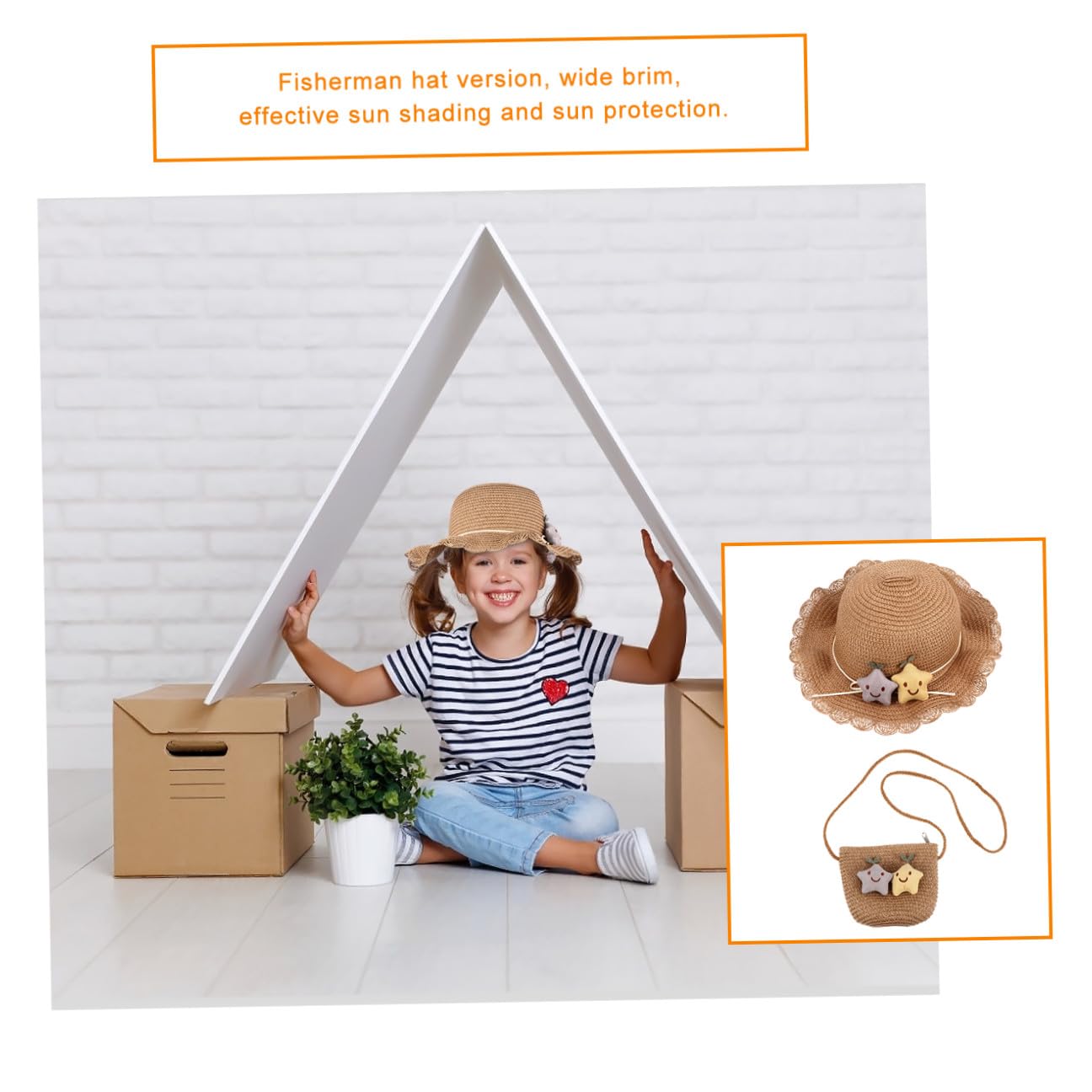 LIFKOME Parasol Sombreros de Sol para Sombrero de Cubo Esponjoso Mimbre Bolso Tapa Sling Bag Shoulder Bag Sombrero de Verano para Bolsa de Sombrero de Verano Khaki
