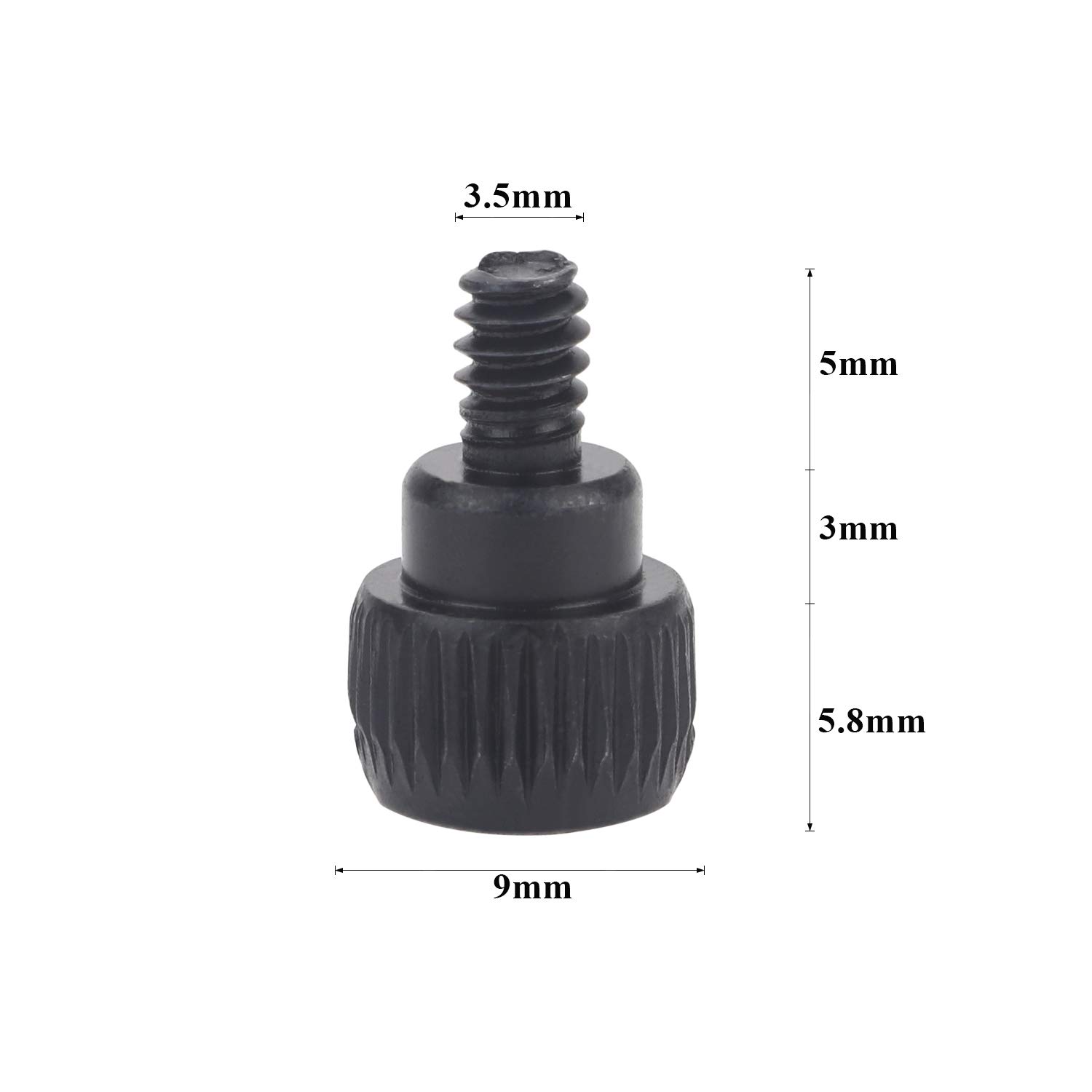 PC Thumb Screws - Black Zinc, 50 Pack -3 PC Thumb Screws - Black Zinc, 50 Pack -3