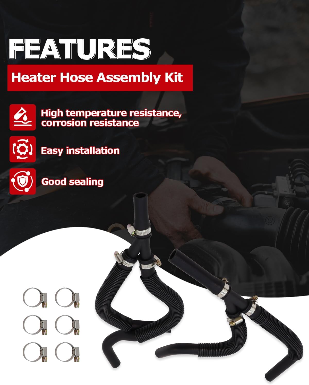 1ST 626-314HP HVAC Engine Heater Hose Assembly Fits for Dodge Grand Caravan 2010 for Chrysler Town & Country 2010, Replaces OE: 4677603AL