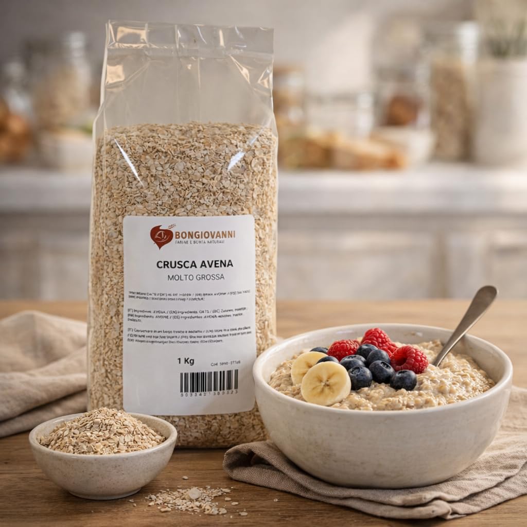 BONGIOVANNI FARINE E BONTA' NATURALI Crusca D'Avena, Macinazione grossa - Formato da 1 kg