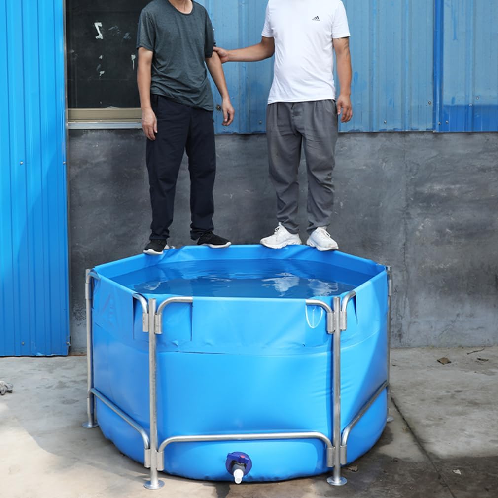 Canvas Pool Folding Plastic Swimming Pool Multi-Functional Water Storage Tank Fishery aquaculture Pool (Diameter 393inch-height 59inch)