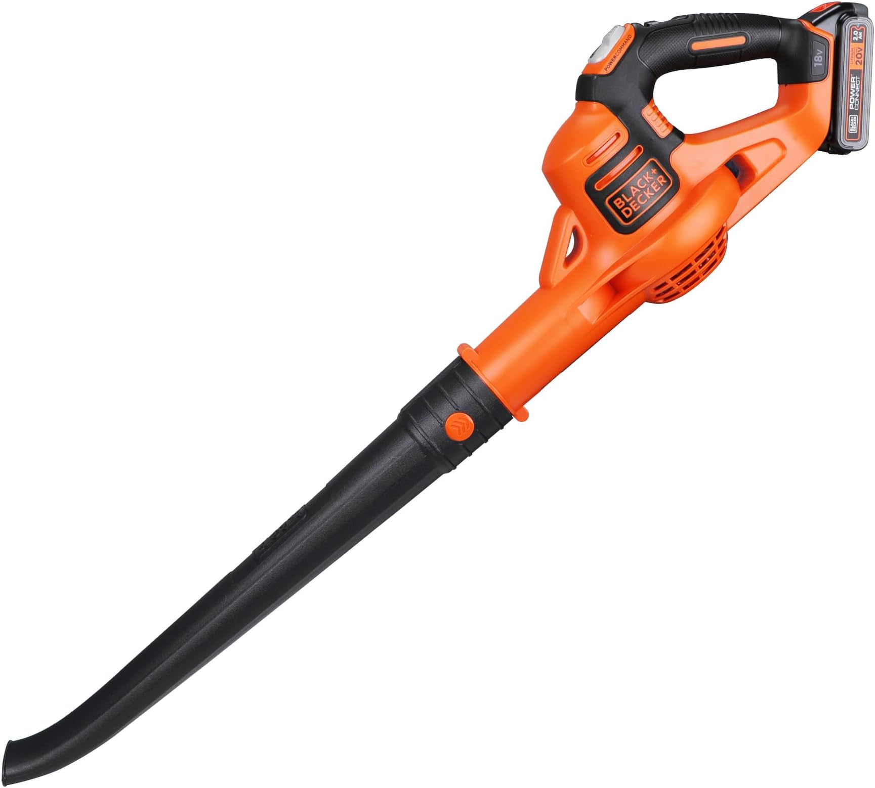 BLACK+DECKER GWC1820PCF-B1 18V Lithium-ion Cordless POWERCOMMANDโข Boost Leaf Blower, Runtime Upto 25 mins, Comes with with 1 Battery & 1 Charger, 209 km/h Blow Speed, Low Noise Design, Weight 1.7kg