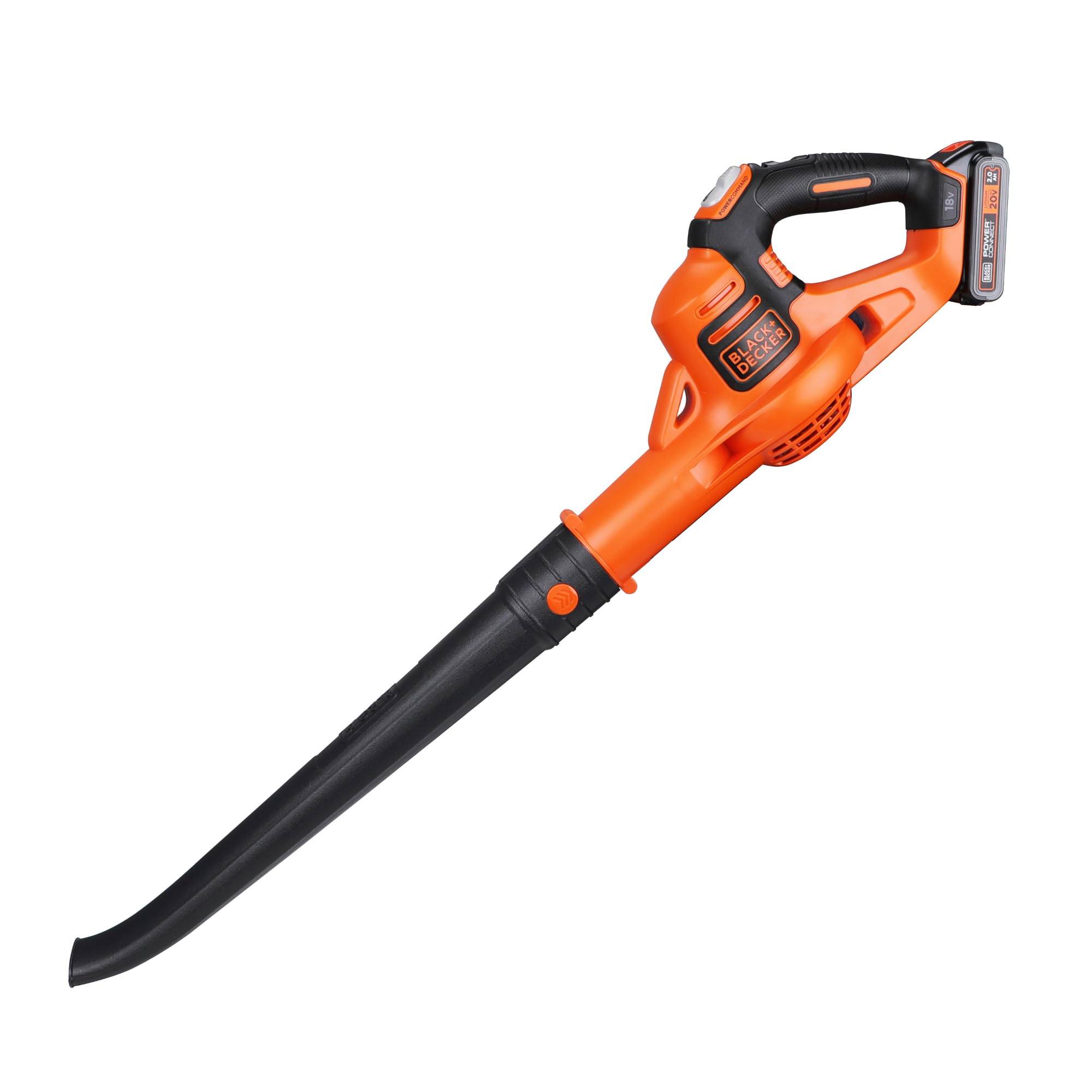 BLACK+DECKER GWC1820PCF-B1 18V Lithium-ion Cordless POWERCOMMAND™ Boost Leaf Blower, Runtime Upto 25 mins, Comes with with 1 Battery & 1 Charger, 209 km/h Blow Speed, Low Noise Design, Weight 1.7kg-image-9
