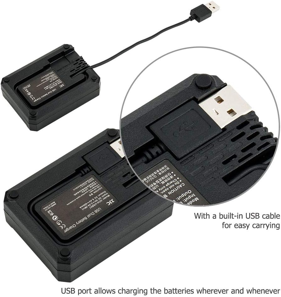 JJC Wired Intervalometer Timer Remote & EN-EL14 Battery Charger for Nikon D5600 D5500 D5300 D5200 D5100 D3300 D3200 D3100, Coolpix P7800 P7700 Cameras