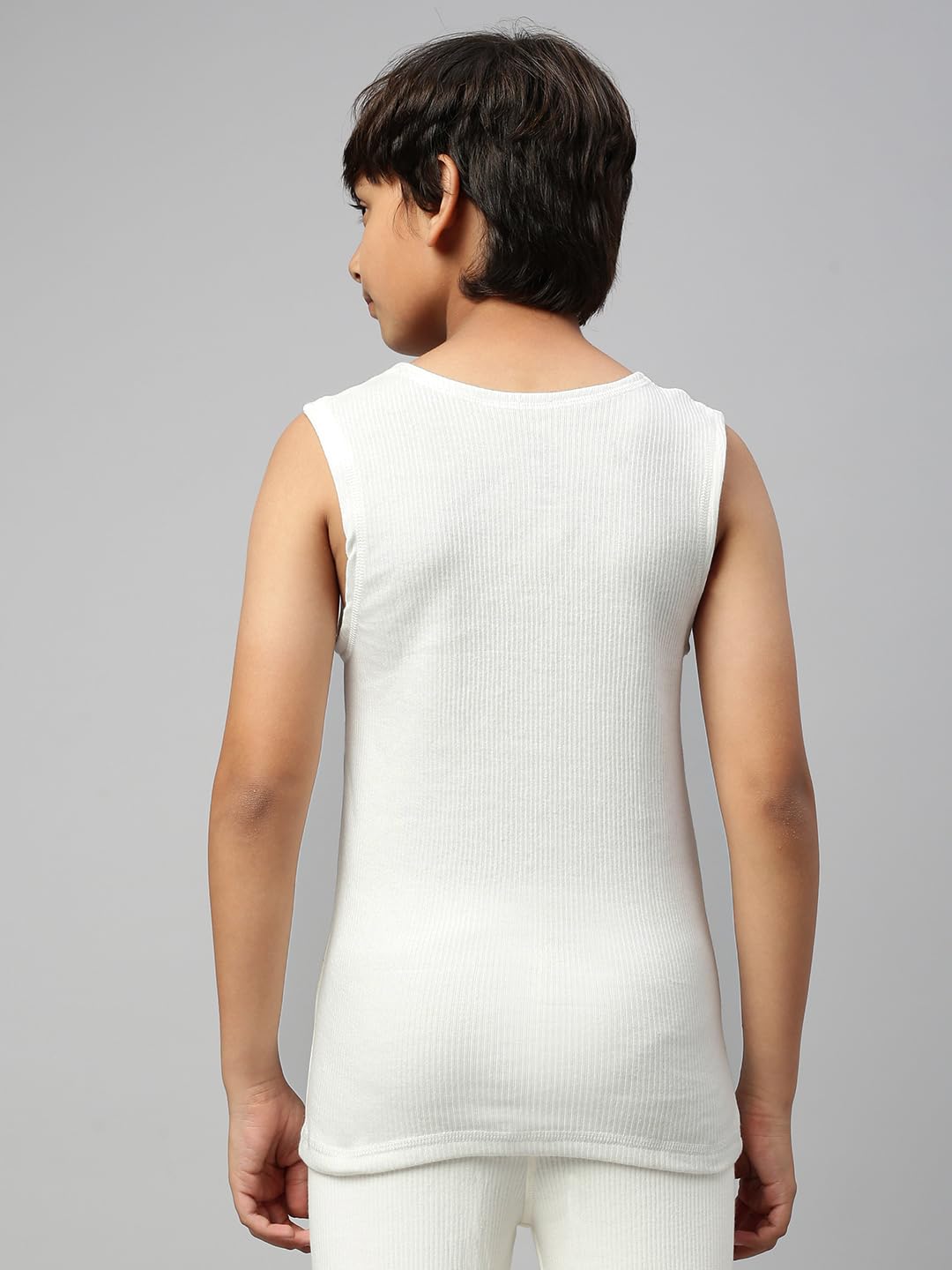 ONN Kid's Sleeveless Thermal Top Kids_OT075_WH_45_1PC White - Image 4 thumbnail