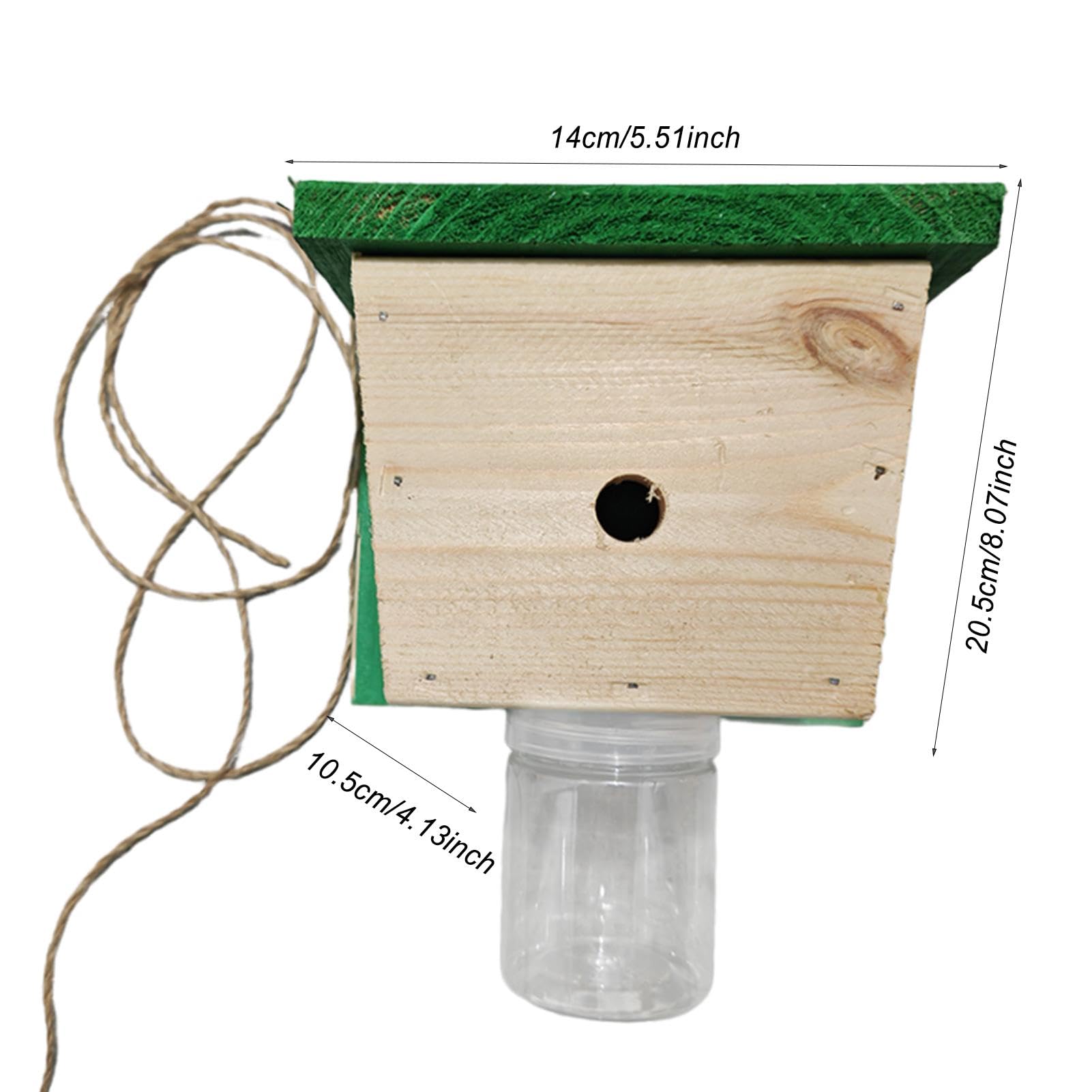 Carpenter Bee Traps, Safe Wooden Bee Trap, House Shape Nest Carpenter Bee Traps, Safe Wooden Bee Trap, House Shape Nest