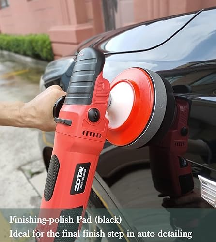 Miniatura 3 de Pulidora rotativa, 1200 W, doble par de 6 pulgadas7 pulgadas, pulidora de automóvil de 6 velocidades variables, 1100-3050 RPM con arranque suave