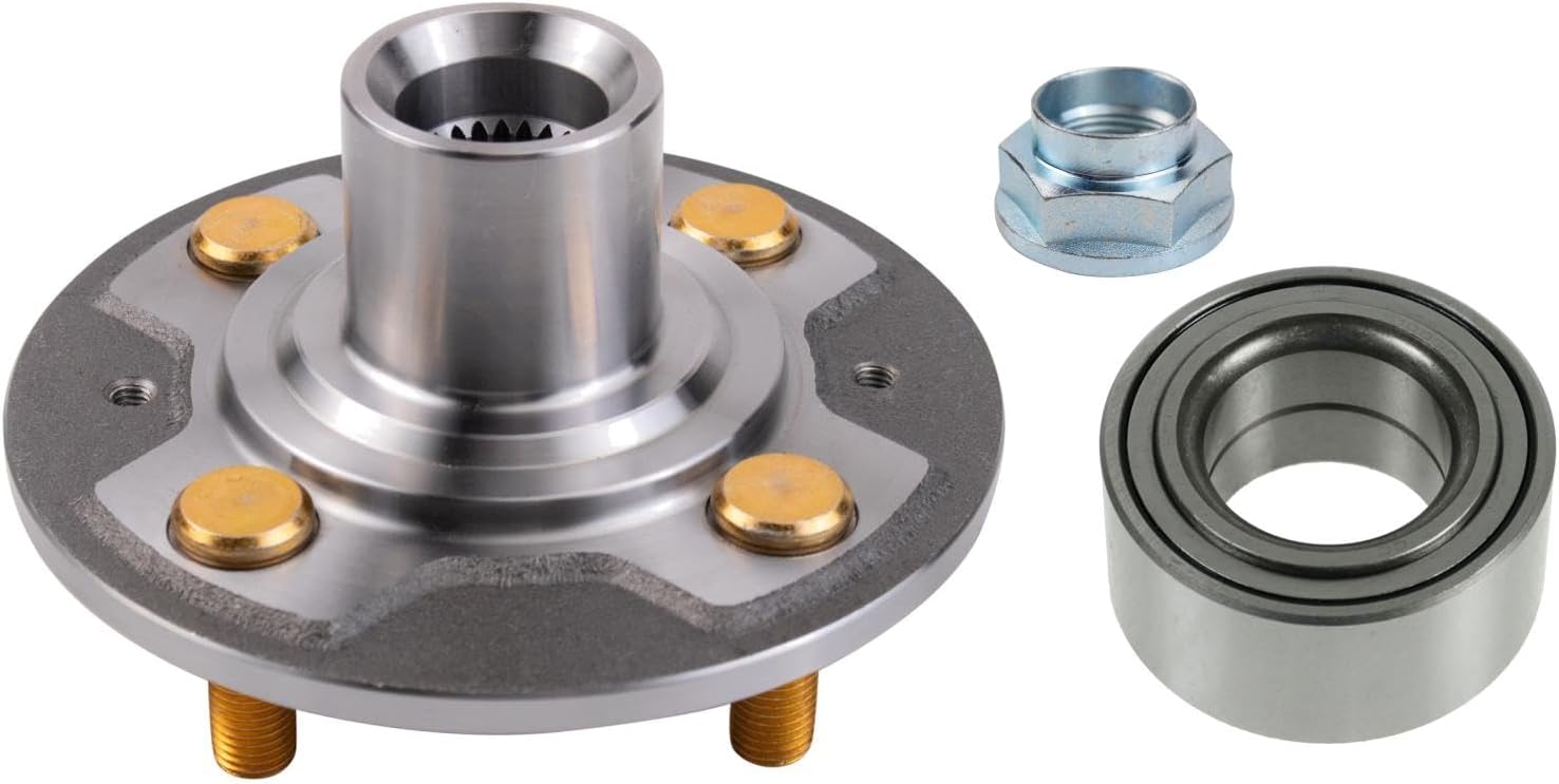 TRQ Front Wheel Bearing & Hub Kit Compatible with 2001-2005 Honda Civic