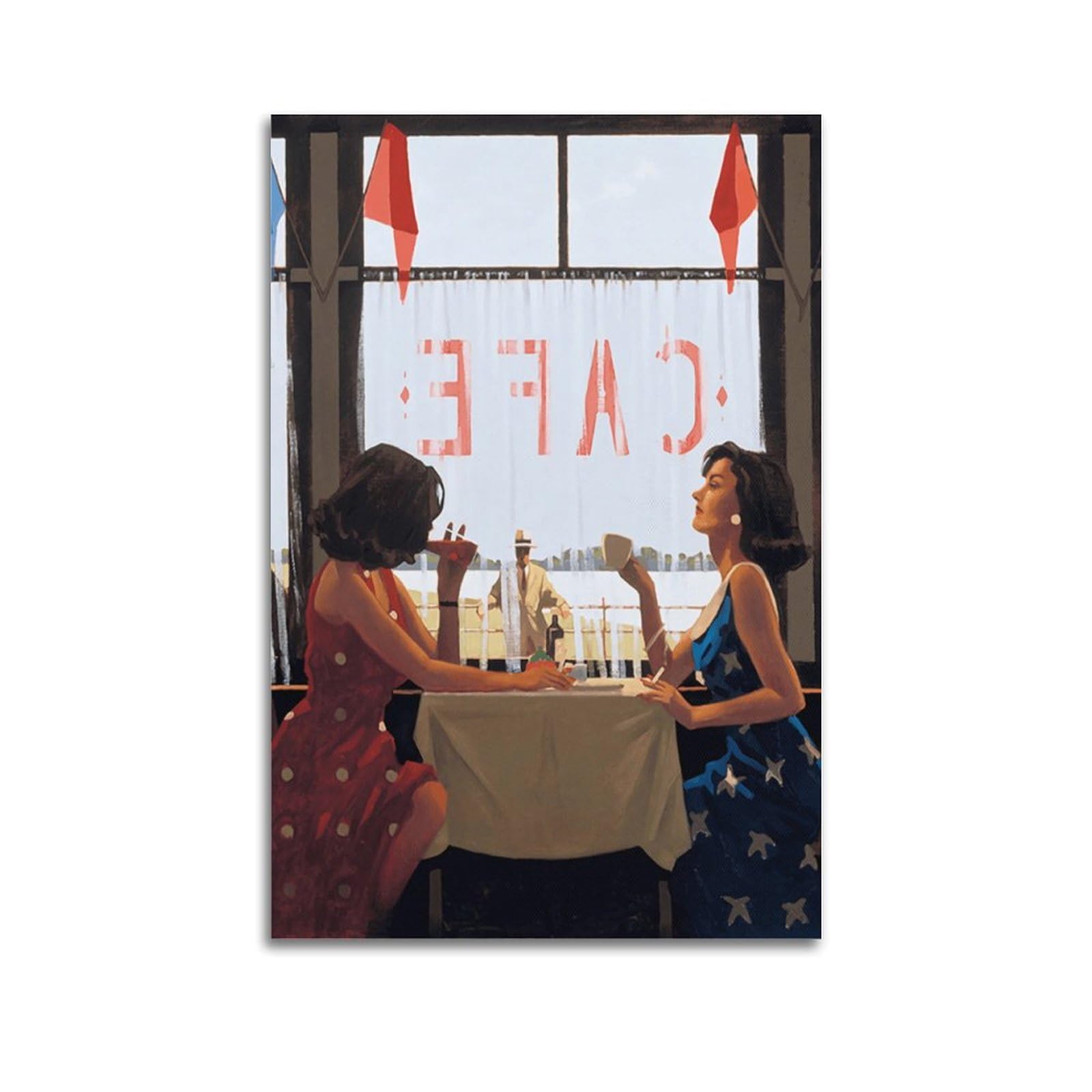 RedMush Jack Vettriano Art Poster (55) Canvas Poster Wall Art Decor Print Picture Paintings for Living Room Bedroom Decoration Unframe-style 20x30inch(50x75cm)