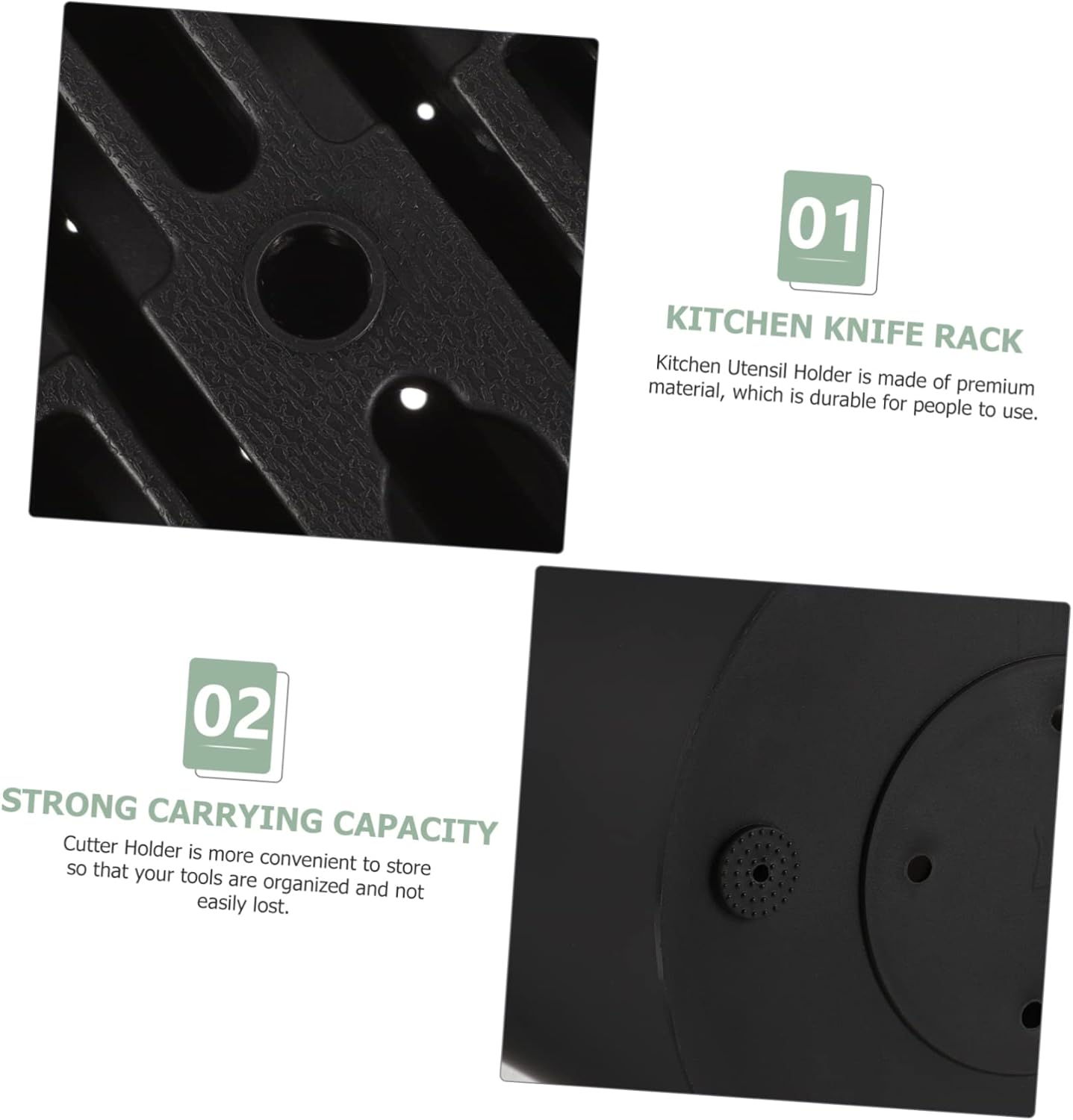 Cabilock 2pcs Kitchen Cutter Holder Multifunctional Metal Cutter Stand for Countertop Space-saving Design for Kitchen Supplies Slots for Various Tools Knife Rack