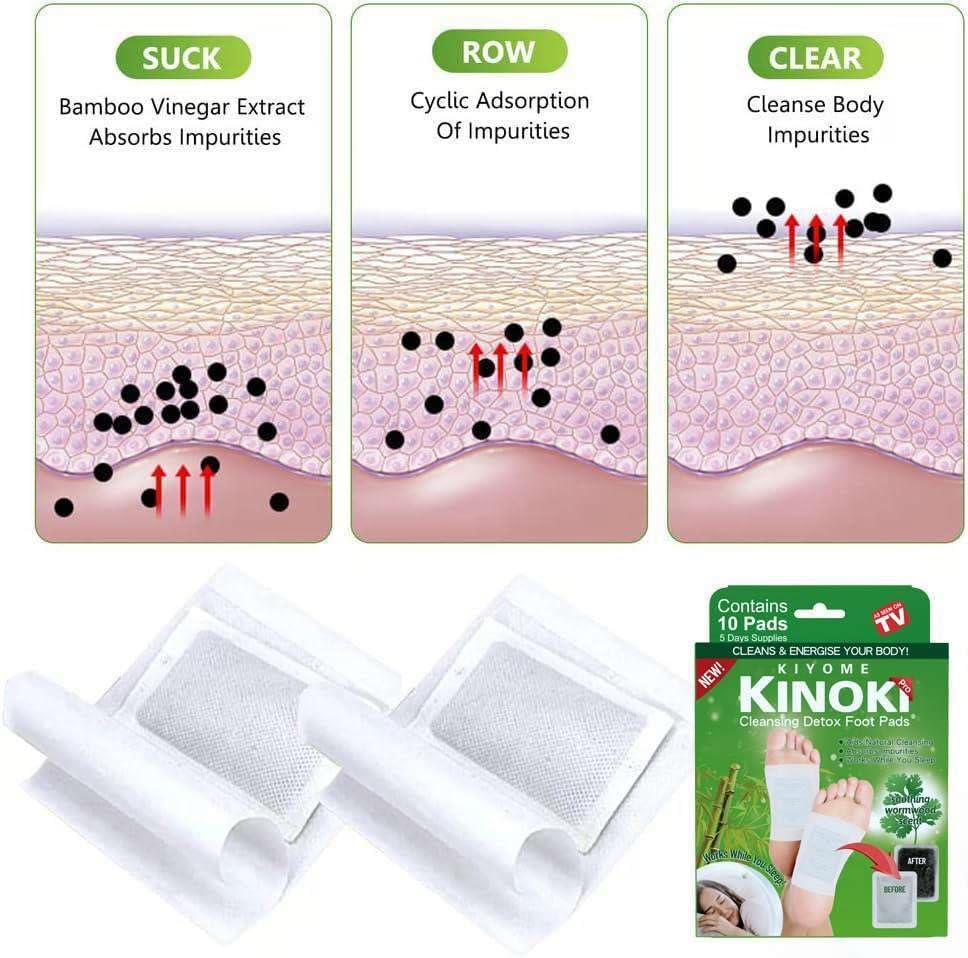 ELUYANI Detox Foot Patches for Cleansing Toxin Remover for Men & Women Circulation Foot Pad for Detox & Relaxation- Pain Relief, Stress Relief Sleep Patch (Wormwood 10 Pads) 4