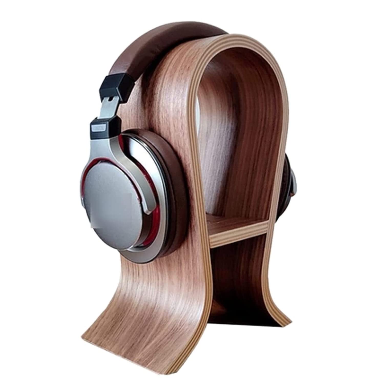 OLTETZ Supporto per Cuffie Supporto Cuffie Stand Cuffie Supporto Per Cuffie In Legno Massello Supporto Per Cuffie A Forma Di U Con Ripiano Multifunzione Supporti per Cuffie