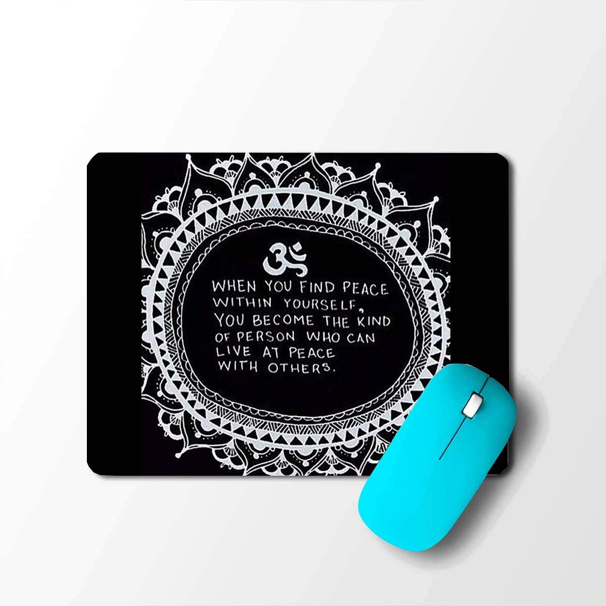 Pikkme Peace Shiva Mandala Quote/Quotes Black Designer Printed Laptop/Desktop/Computer Mousepad/Mouse Pad (Best for Gaming/Gamers) (B07NTVFN4X) Amazon Price History, Amazon Price Tracker