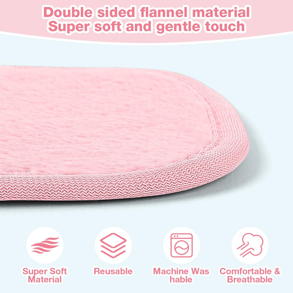 AOOWU 8 Pezzi Dischetti Struccanti Riutilizzabili, Dischetti Struccanti Lavabili con Sacchetto Lavanderia, Cuscinetti Struccare Super Morbido Flanella Double-Face, Pulizia del Viso e Degli Occhi