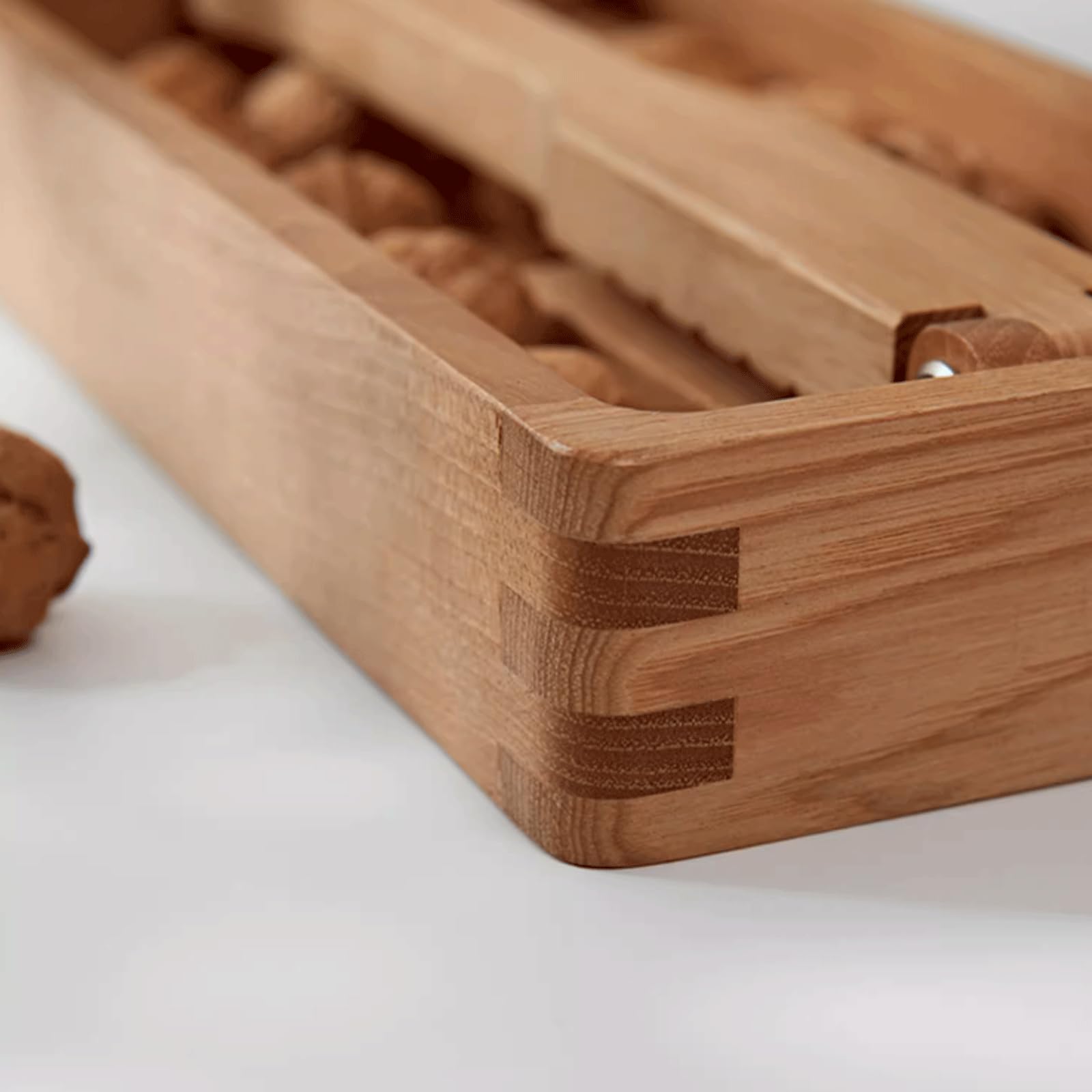 Casse-Noix en Bois décortiqueur de Noix avec Manche en Bois Outil d'ouverture Manuel de craquelin de Noix de pécan pour Noix châtaignes Noix de pécan
