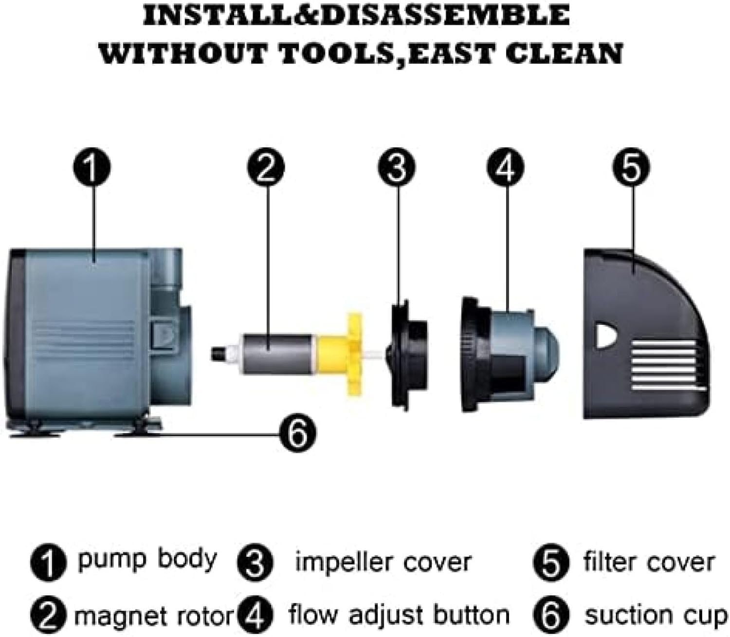 Bombas De Agua De Potencia Bomba De Estanque De Peces Sumergible A Prueba De Agua 6w / 14w / 24w / 35w / 52w / 60w Bomba De Agua De Acuario Bomba De Fuente De Estanque De Estanque De Peces, 35w