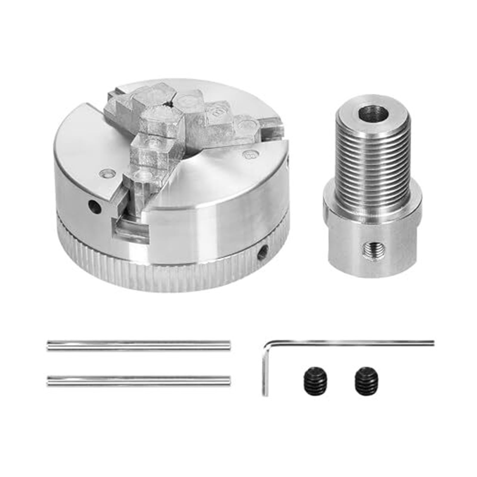 Lathe Chuck, 3 Jaws 4 Manual Self Centering for Grinding, Milling, and Turning (3 Jaws 5mm)(3 jaws-5mm)