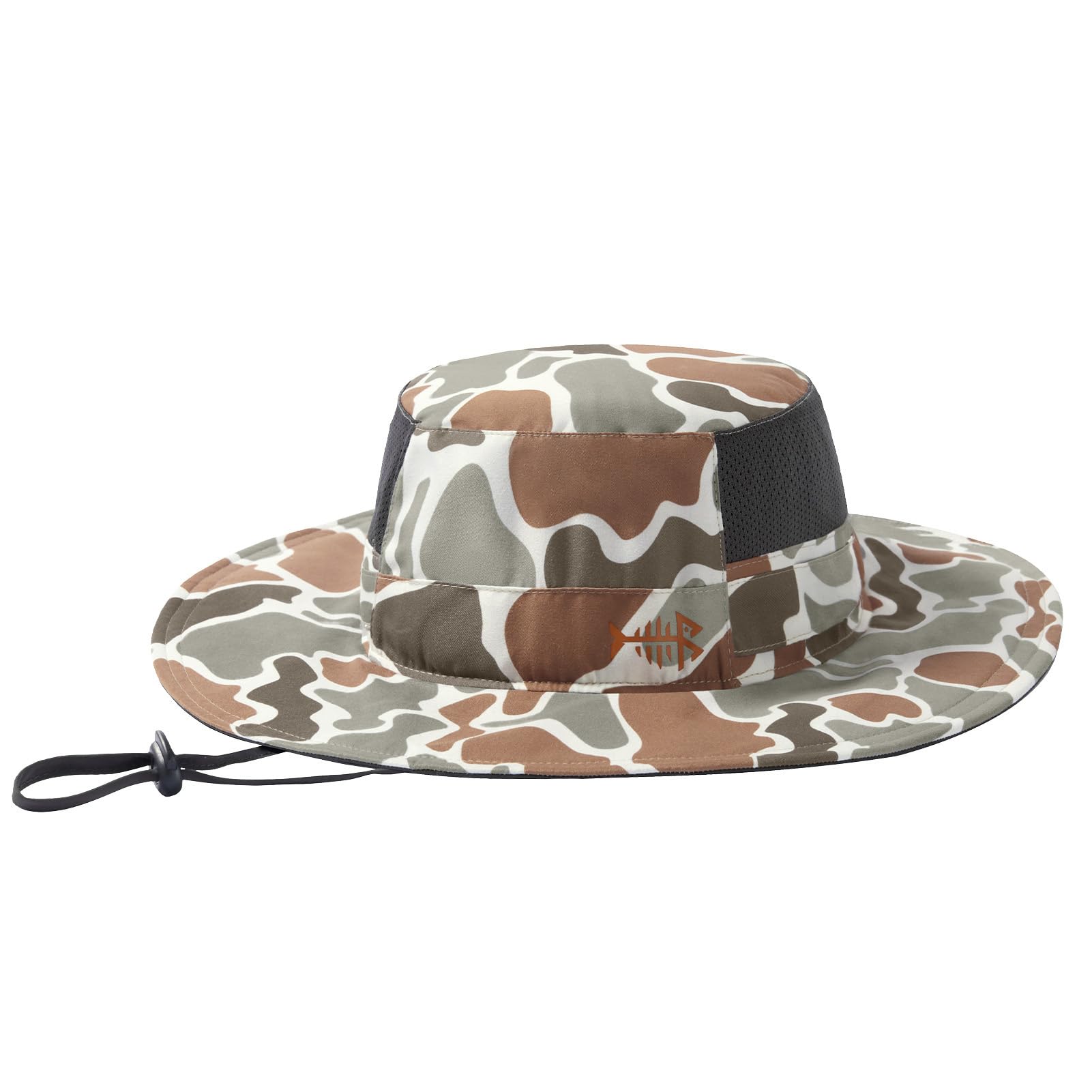 BASSDASH UPF 50+ Fishing Sun Hat Water Resistant Unisex Wide Brim Bucket Boonie Hat for Hiking Camping Safari FH15