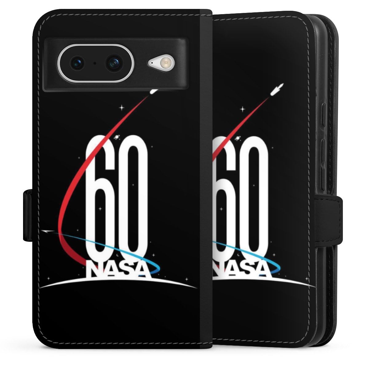 Housse Google Pixel 8 DeinDesign étui folio portefeuille cuir protection NASA