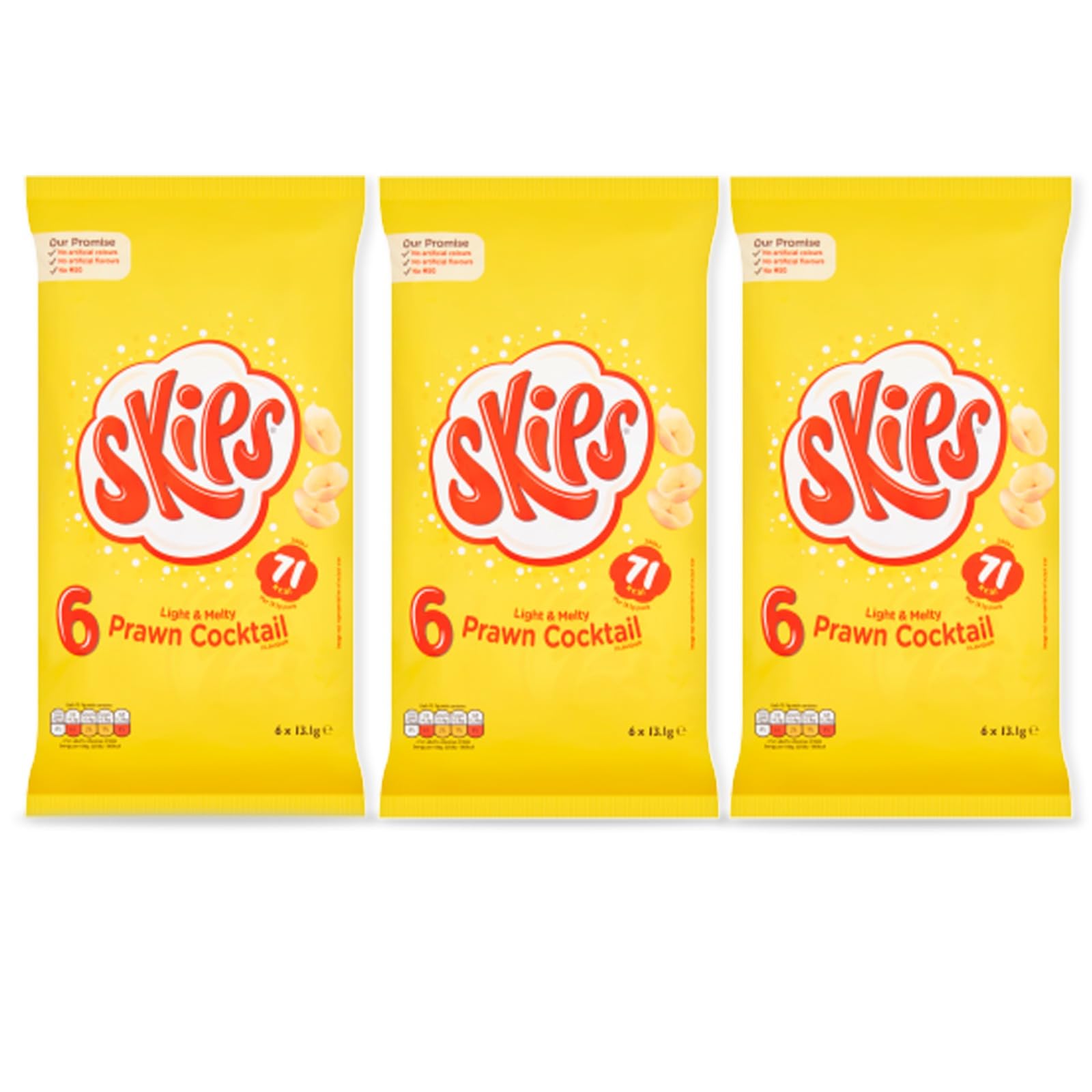 KP Skips Prawn Cocktail Pack of 3 (6x13.1g)