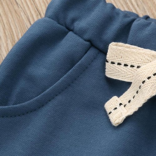 Jimmackey 2pc Neonata Striscia T-Shirt Cartoon