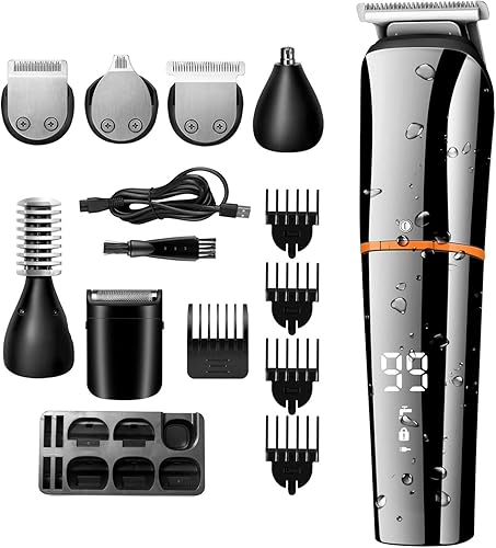 Cortadora de pelo profesional para máquina de corte de pelo de peluquería, recortadora de nariz para hombres, afeitadora eléctrica 7 en 1 para aseo