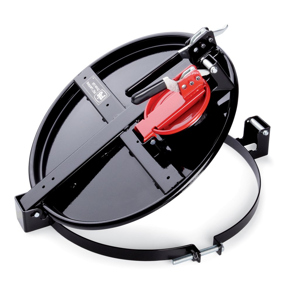 PIG Vapor-Control Latching Drum Lid | For 30 Gallon Steel Drums | Bolt-Ring | Versatile Locking Lid | 22.75" L x 19.25" W x 7.25" H | Red | DRM1034-RD