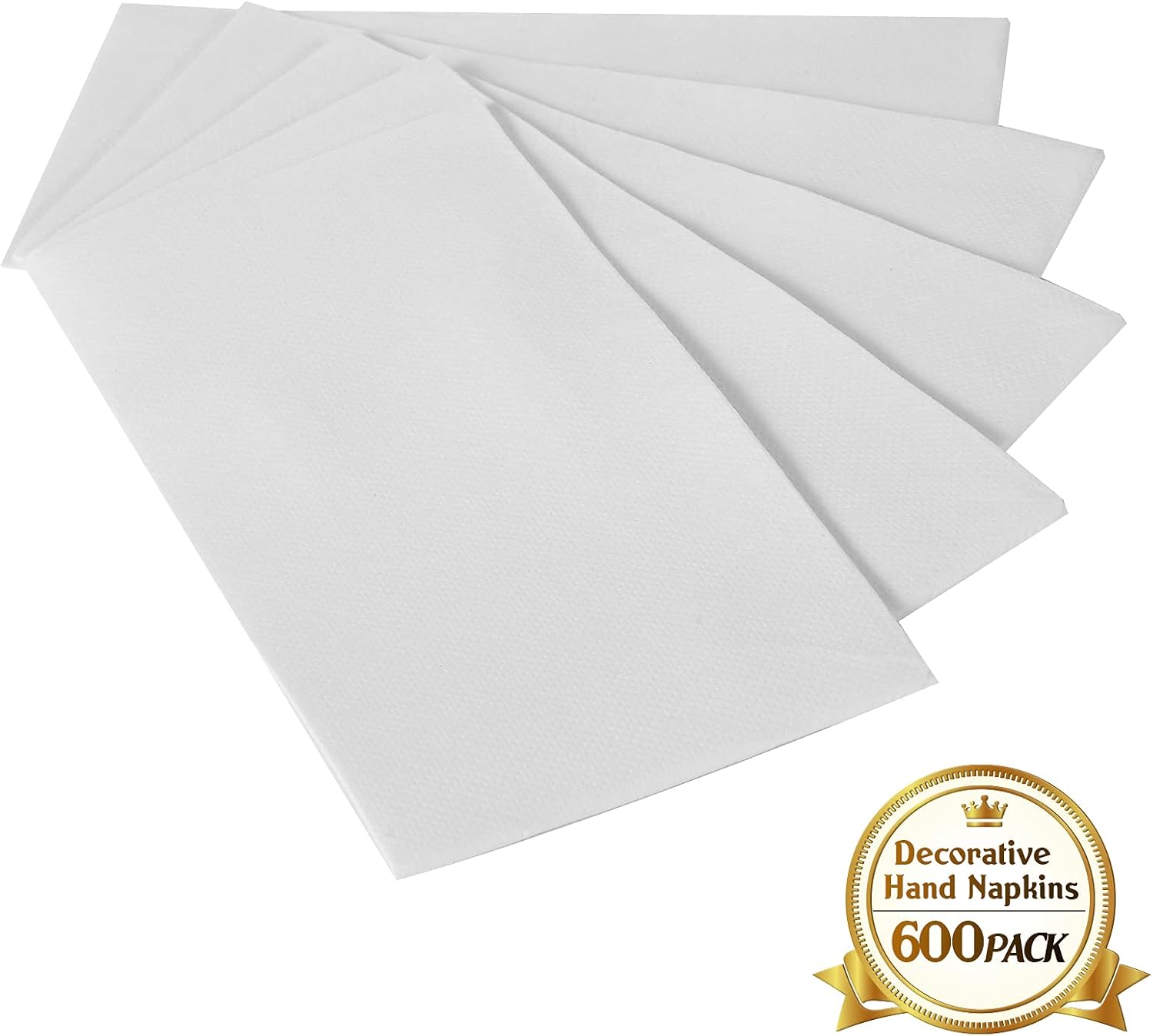 [600 Pack]Vplus Paper Napkins Guest Towels Disposable Premium Quality 3-ply Dinner Napkins Disposable Soft, Absorbent, Party Napkins Wedding Napkins for Kitchen, Parties, Dinners or Events(white) : Health & Household