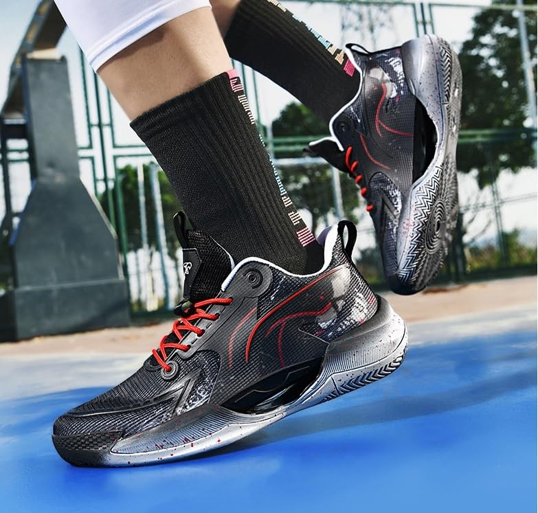 Męskie buty do koszykówki Oddychająca amortyzacja odbicia antypoślizgowe Odporne na zużycie sportowe treningowe Buty spacerowe
