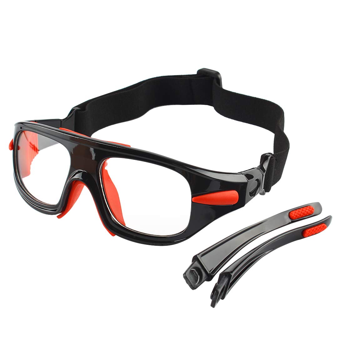 Andux Gafas protectoras de baloncesto con marco de seguridad con templos intercambiables LQYJ-03