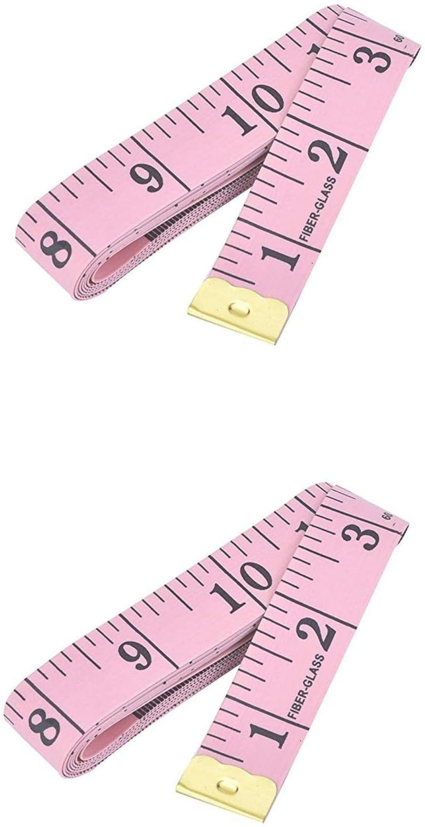 WORLD WIDE VILLA Durable Soft 1.50 Meter 150 Cm Sewing Tailor Tape Body Measuring Measure Ruler Dressmaking Pink Pack of 2-image-3