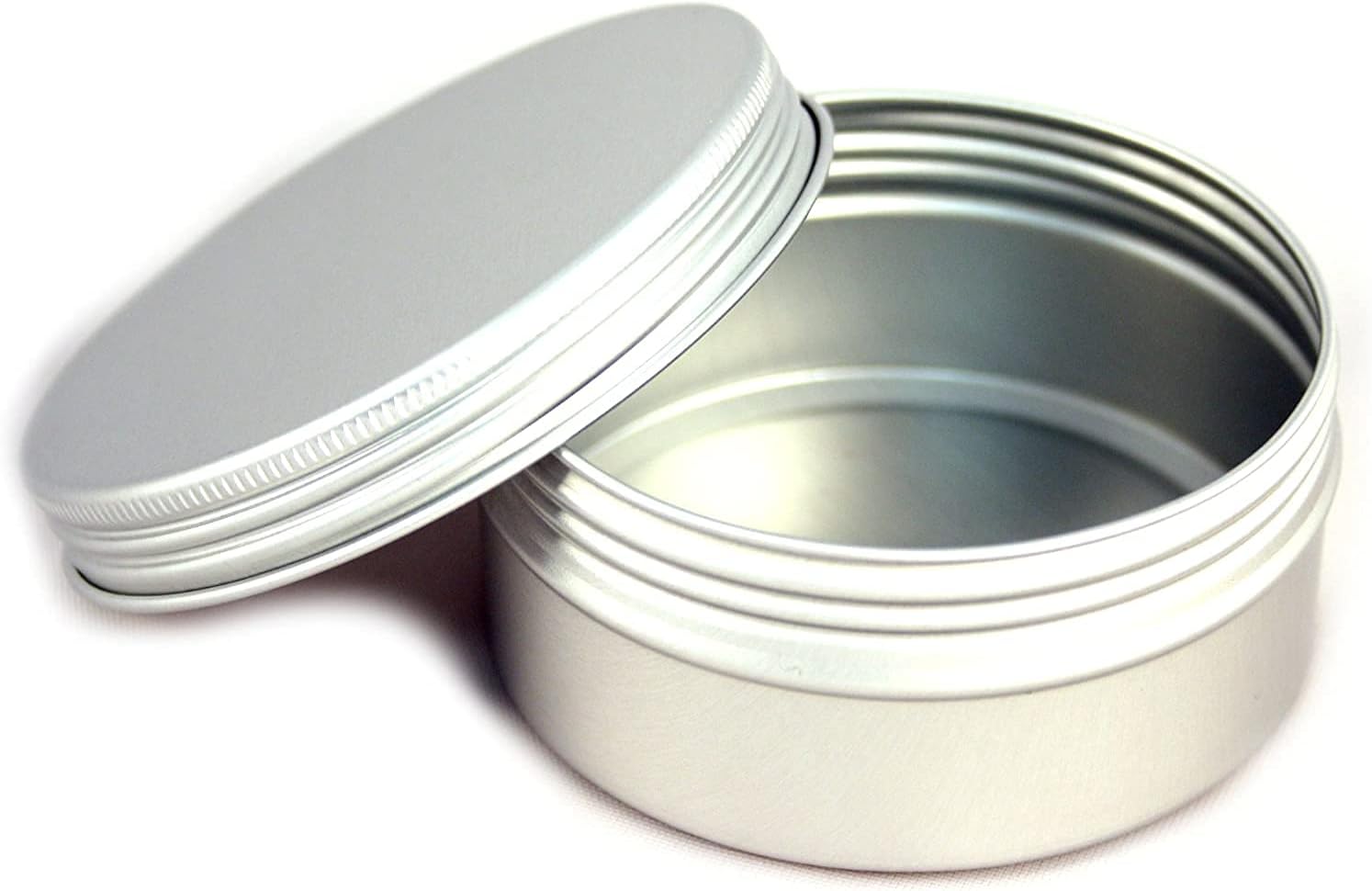 Aluminum Screw Top Tin with Cover, 3.25"