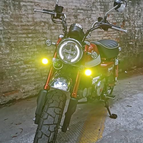 Miniatura 3 de Kit de luces antiniebla LED ámbar de alto brillo con arnés de cable compatible con Honda Monkey 125 Z125 (2018-2024), todos los modelos, luces de