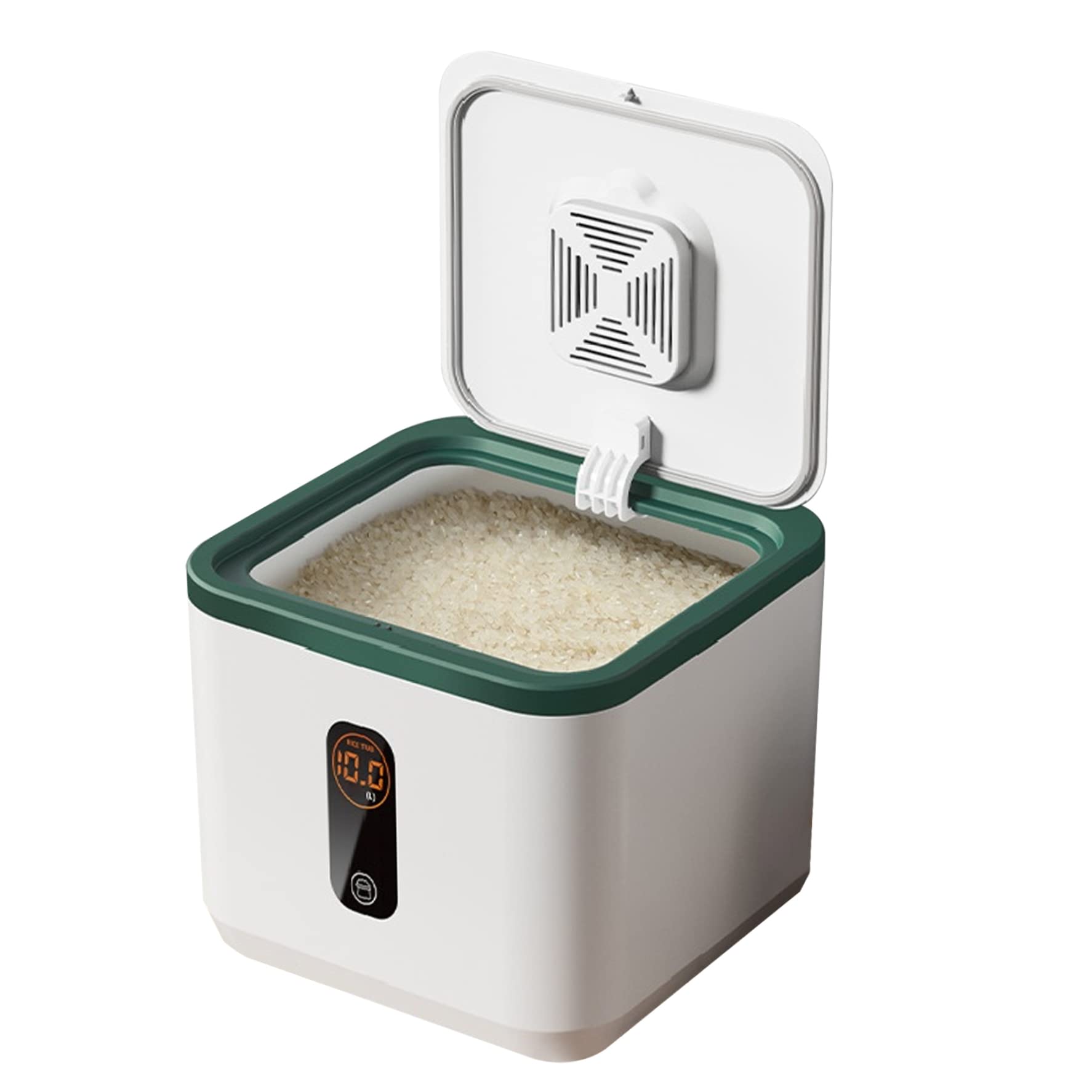Ameble 10L Airtight Dry Food Storage Container, Rice Bin Cereal Grain Organizer Box for Beans, Flour, Pasta, Pet Food, Kitchen Pantry Storage Solution