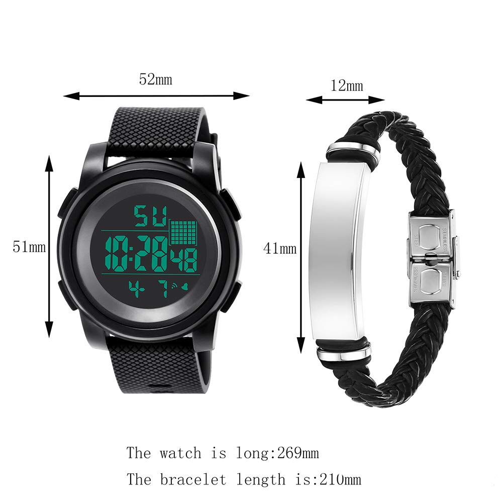 Orologio Sportivo Digale Da Uomo Corsa Allaperto Con Contapassi, Cronometro, Timer Il Conto Alla Rovescia, Sveglia Impermeabile Fino A 50 Metri Da 19,86 € | DHgate
