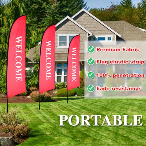Drapeau plume publicitaire bleu de 3,7 m pour impression sublimation extérieure