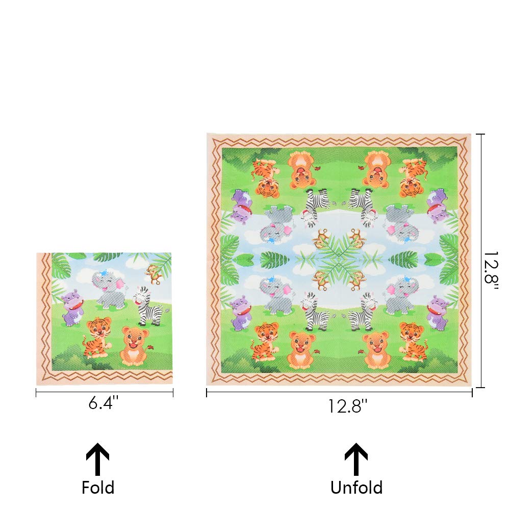 WERNNSAI Zoo Jungle Animals Party Supplies Wild One Safari Theme